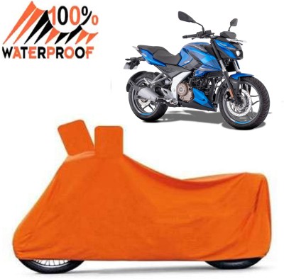 ROYAL AUTO MART Waterproof Two Wheeler Cover for Bajaj(Pulsar 250, Orange)