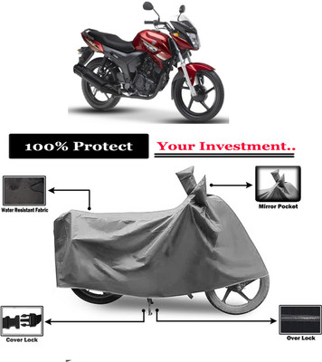Amexride Two Wheeler Cover for Yamaha(SZ X, Grey)