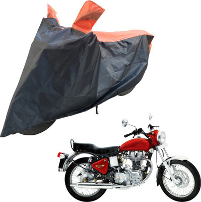 RiderShine Two Wheeler Cover for Royal Enfield(Electra 5S, Black, Orange)