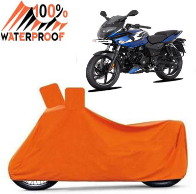 ROYAL AUTO MART Waterproof Two Wheeler Cover for Bajaj(Pulsar 220F, Orange)