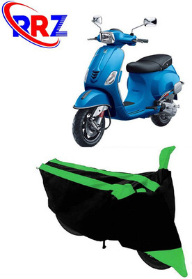 RRZ Waterproof Two Wheeler Cover for Vespa(Piaggio Vespa, Black, Green)