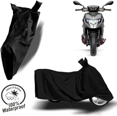 RAAMKM Waterproof Two Wheeler Cover for Hero, Honda, Royal Enfield, TVS(Flow, Black)