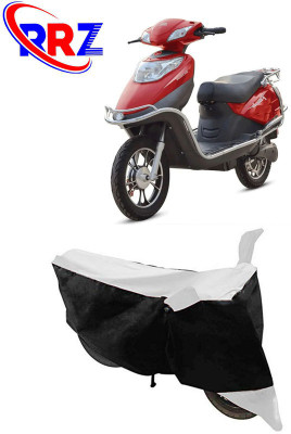 RRZ Waterproof Two Wheeler Cover for Hero Electric(Electric Flash, Black, White)