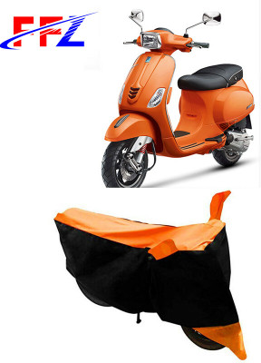 FFZ Waterproof Two Wheeler Cover for Vespa(Vespa SXL 125, Black, Orange)