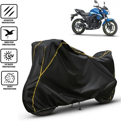 Shiv Kanha Waterproof Two Wheeler Cover for Suzuki(Gixxer, Black, Yellow)