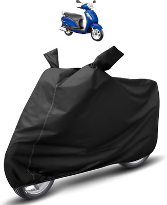 Auto Hub Waterproof Two Wheeler Cover for Suzuki(Access 125, Black)