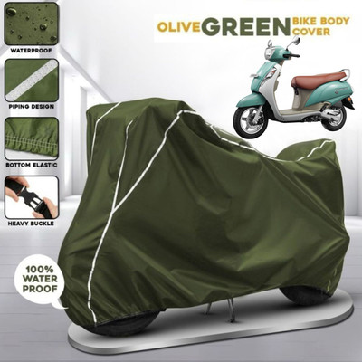 Shiv Kanha Waterproof Two Wheeler Cover for Suzuki(Access 125, Green)