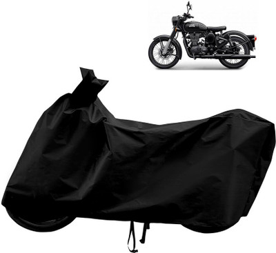 Horseyaart Waterproof Two Wheeler Cover for Royal Enfield(Classic 500, Black)
