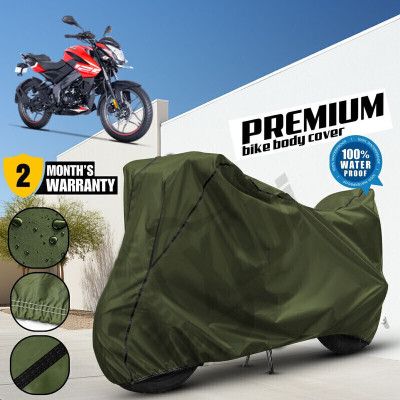 xodi Waterproof Two Wheeler Cover for Bajaj(Pulsar 125, Green, Black)