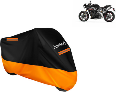 Juvdoxj Waterproof Two Wheeler Cover for Triumph(Street Triple RS, Orange)