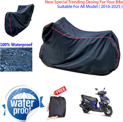 AUTOCAD Waterproof Two Wheeler Cover for Yamaha(Cygnus Ray ZR BS6, Black)