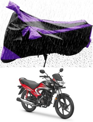 MMSSTAR Waterproof Two Wheeler Cover for Honda(Dream Yuga, Purple, Black)