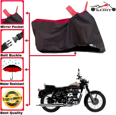 AASHTIK MART Two Wheeler Cover for Royal Enfield(Standard 350, Red, Black)