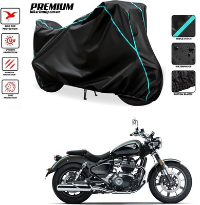 PAGORA Waterproof Two Wheeler Cover for Royal Enfield(Meteor BS6, Black)