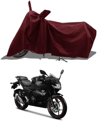 Mdstar Waterproof Two Wheeler Cover for Suzuki(GS 150R, Maroon)