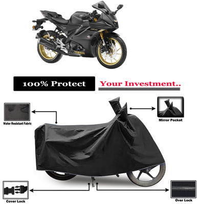 Amexride Two Wheeler Cover for Yamaha(YZF R15 BS6, Black)