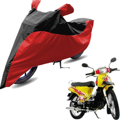 RiderShine Two Wheeler Cover for Kinetic(K4, Red, Black)