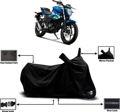Amexride Two Wheeler Cover for Suzuki(Gixxer, Black)