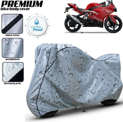 kerwa Waterproof Two Wheeler Cover for TVS(Apache RR 310, Silver, Black)