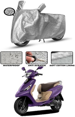 Genipap Waterproof Two Wheeler Cover for TVS(Scooty Zest 110, Silver)