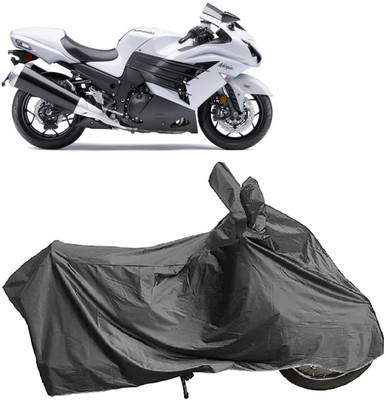 DIGGU Two Wheeler Cover for Kawasaki(Ninja ZX 14R BS6, Grey)