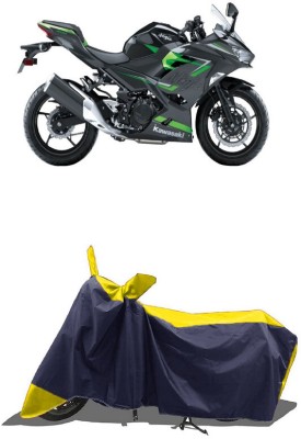 SUGASHRI Waterproof Two Wheeler Cover for Kawasaki(Ninja 650 BS6, Yellow, Blue)