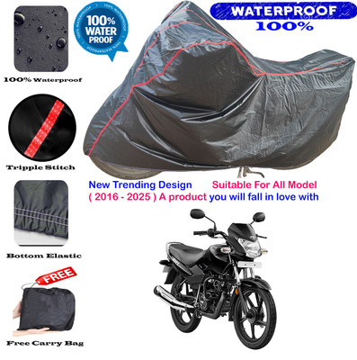 AutoGalaxy Waterproof Two Wheeler Cover for TVS(Sport, Black, Red)