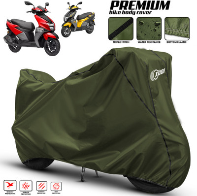 AUTOCAD Waterproof Two Wheeler Cover for TVS(Ntorq 125, Green, Black)