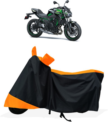 Tricway Two Wheeler Cover for Kawasaki(Z650 BS6, Orange)