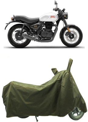 Coxtor Waterproof Two Wheeler Cover for Royal Enfield(Hunter 350, Green)