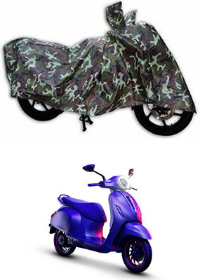 Furious3D Two Wheeler Cover for Bajaj(Chetak, Multicolor)