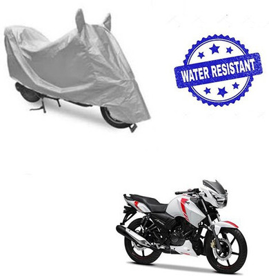 DeepShakshi AUTOMOTIVE Waterproof Two Wheeler Cover for TVS(Apache RTR 160, Silver)