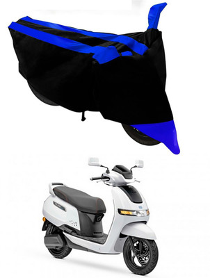 MMSSTAR Waterproof Two Wheeler Cover for TVS(iQube, Blue, Black)