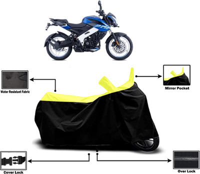 Amexride Two Wheeler Cover for Bajaj(Pulsar 200 NS DTS-i, Yellow)