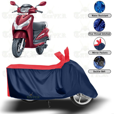 sowelar Waterproof Two Wheeler Cover for Hero(Destini 125, Red, Blue)