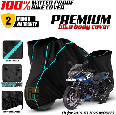 FBC Waterproof Two Wheeler Cover for Bajaj(Pulsar 220F, Black)