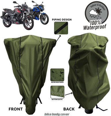 MADAFIYA Two Wheeler Cover for Bajaj(Pulsar, Green, Black)