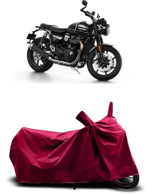 Coxtor Waterproof Two Wheeler Cover for Triumph(Speed Twin, Maroon)
