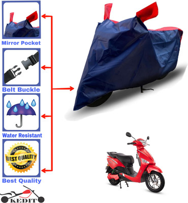 KEDIT Two Wheeler Cover for Hero(Electric Optima Plus, Red, Blue)
