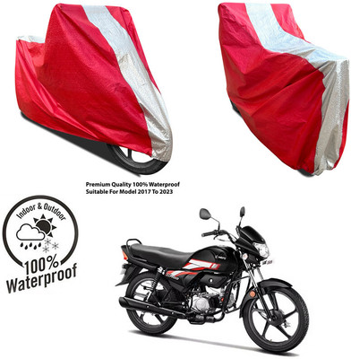 AUTOCAD Waterproof Two Wheeler Cover for KTM(125 Duke, Silver, Red)
