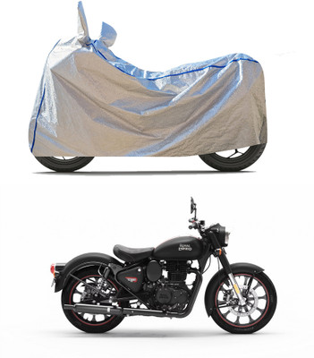 PAGORA Waterproof Two Wheeler Cover for Royal Enfield(Classic 350, Silver)
