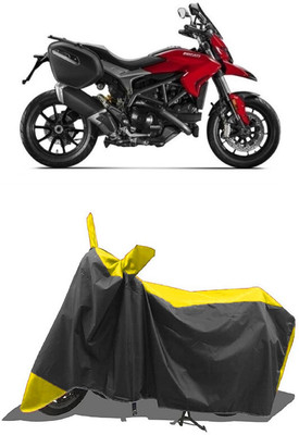 SUGASHRI Waterproof Two Wheeler Cover for Ducati(Hyperstrada, Yellow, Black)