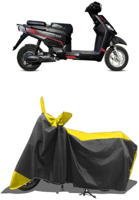 SUGASHRI Waterproof Two Wheeler Cover for Hero(Electric NYX HS500 ER, Yellow, Black)