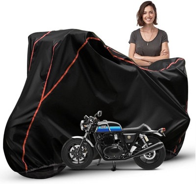 Car Styling Waterproof Two Wheeler Cover for Royal Enfield(GT650R, Black, Red, Multicolor)