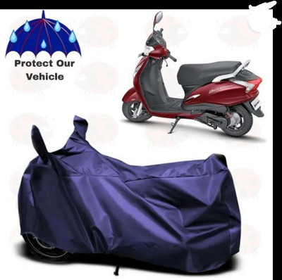 JVBRANGI Waterproof Two Wheeler Cover for Hero(Destini 125, Blue)