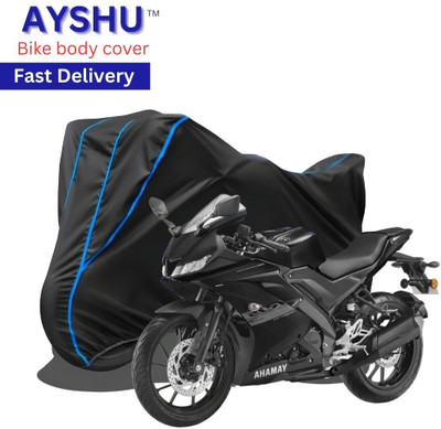 AYSHU Waterproof Two Wheeler Cover for Yamaha(R15 V3, Black, Red)