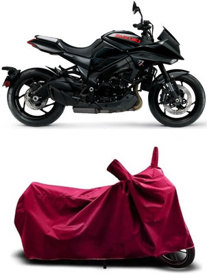 Coxtor Waterproof Two Wheeler Cover for Suzuki(Katana BS6, Maroon)