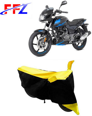 FFZ Waterproof Two Wheeler Cover for Bajaj(Pulsar 150 DTS-i, Black, Yellow)