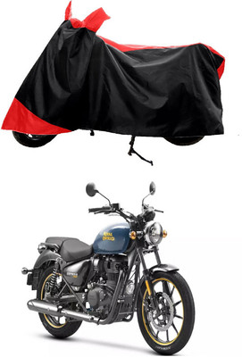 GROFATIK Two Wheeler Cover for Royal Enfield(Meteor 350, Red, Black)