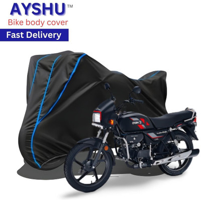 AYSHU Waterproof Two Wheeler Cover for Hero(Splendor I Smart, Black, Red)